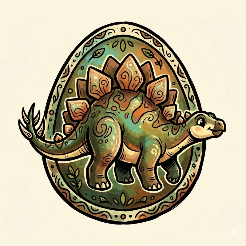 Playful Dinosaur Emblems