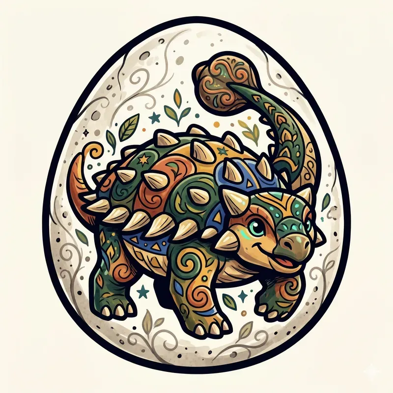 Playful Dinosaur Emblems