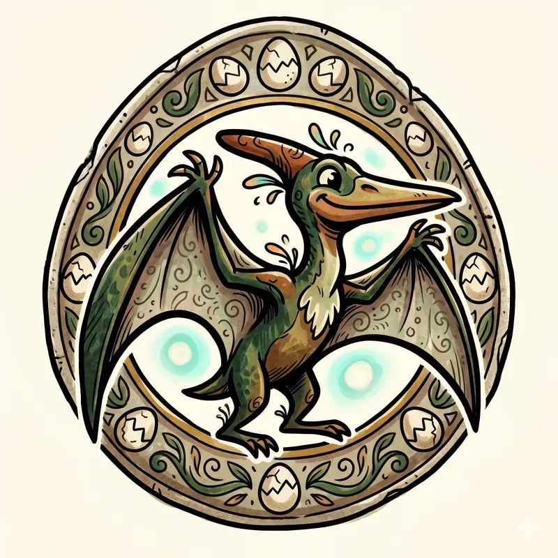 Playful Dinosaur Emblems