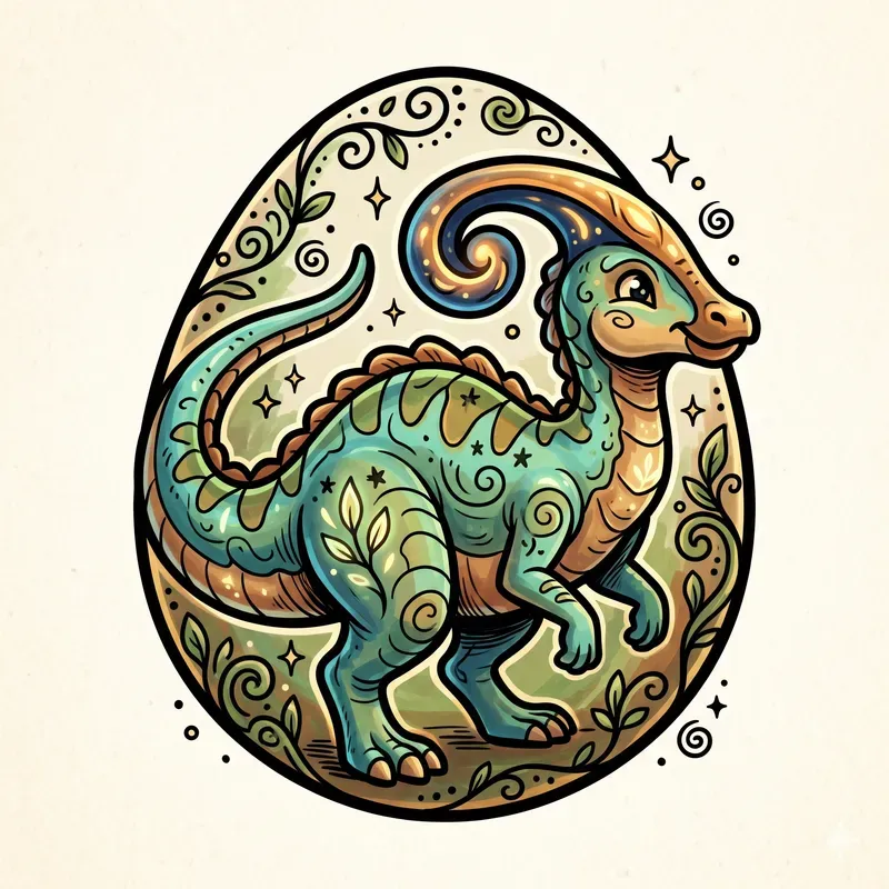 Playful Dinosaur Emblems