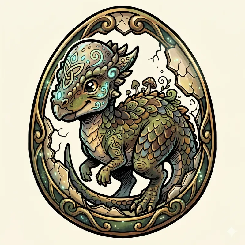 Playful Dinosaur Emblems