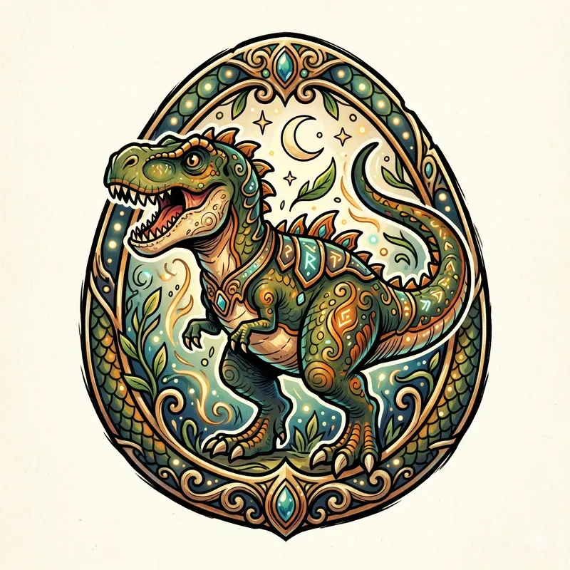 Playful Dinosaur Emblems