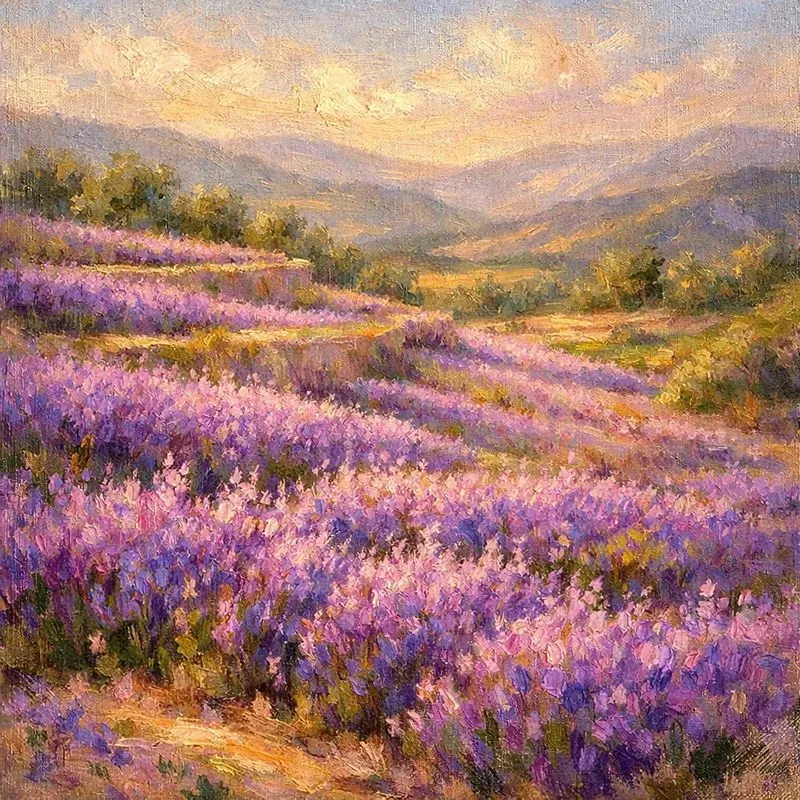 Tranquil Flower Art Meadow Paintings