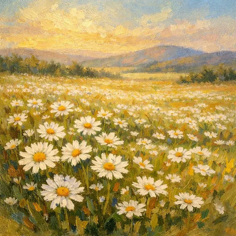 Tranquil Flower Art Meadow Paintings