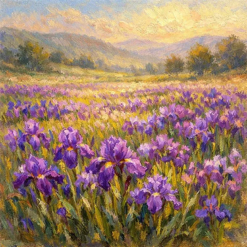 Tranquil Flower Art Meadow Paintings