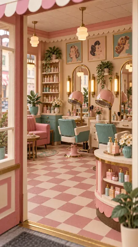 1950s City Shop Paper Craft Miniatures