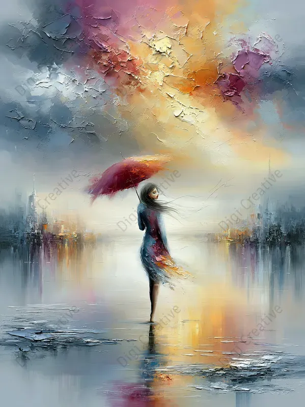 Dreamlike Reflective Oil Art