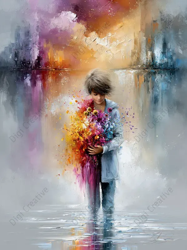 Dreamlike Reflective Oil Art