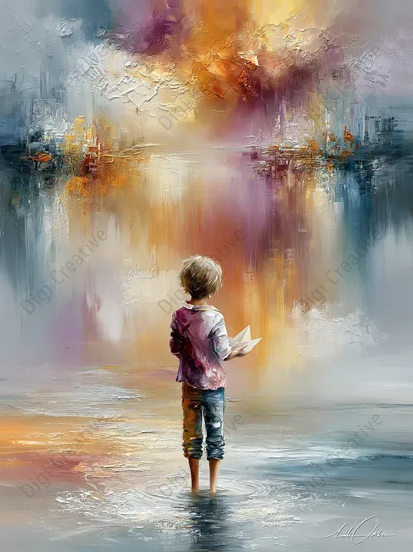 Dreamlike Reflective Oil Art