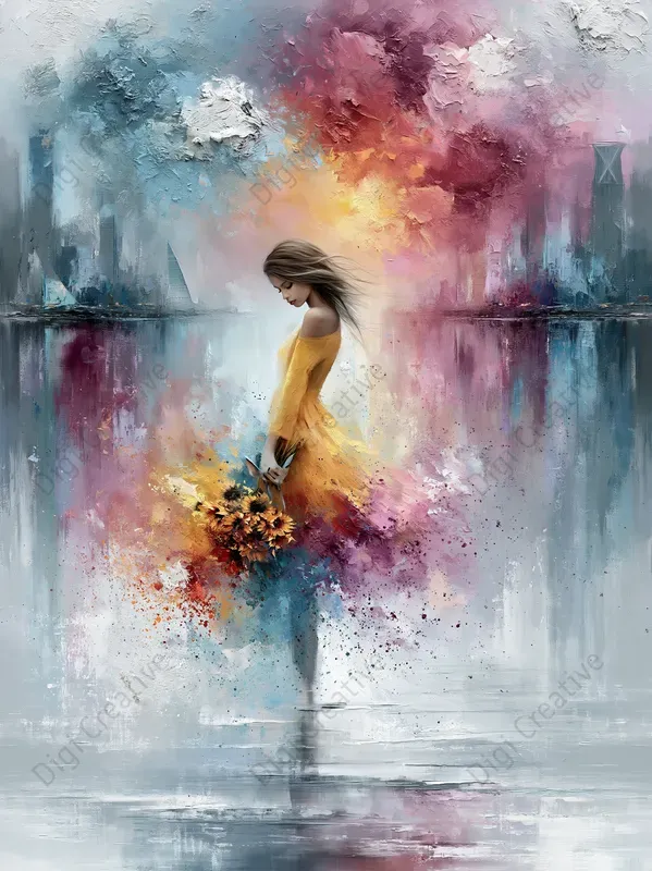 Dreamlike Reflective Oil Art