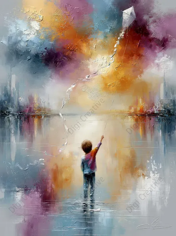 Dreamlike Reflective Oil Art