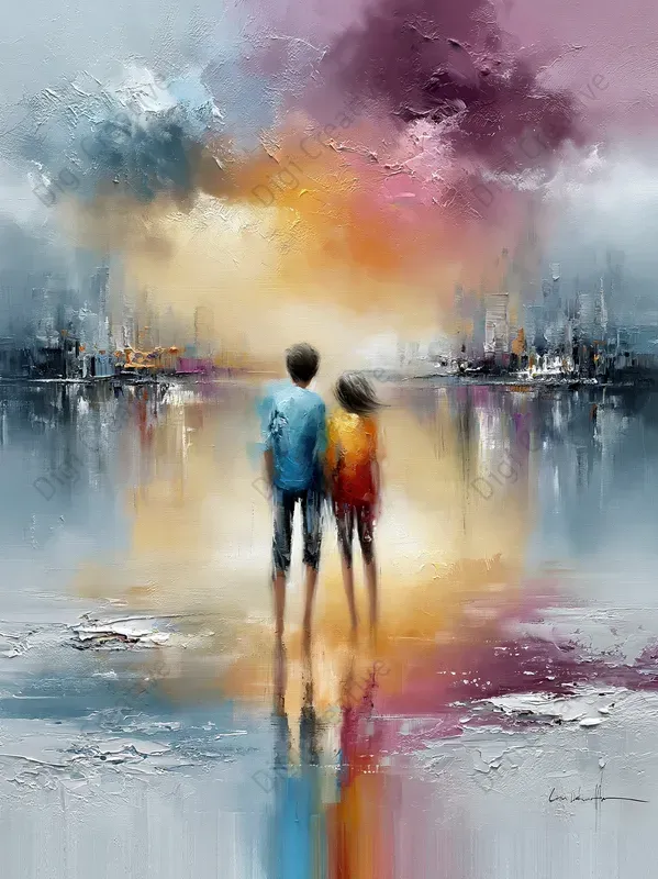Dreamlike Reflective Oil Art