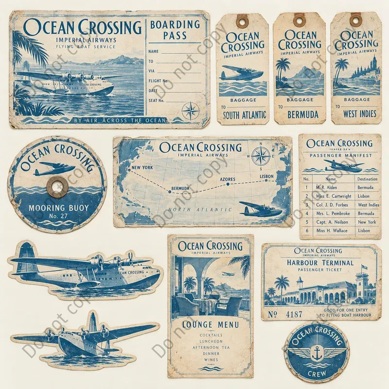 Seaplane Flying Boat Ephemera