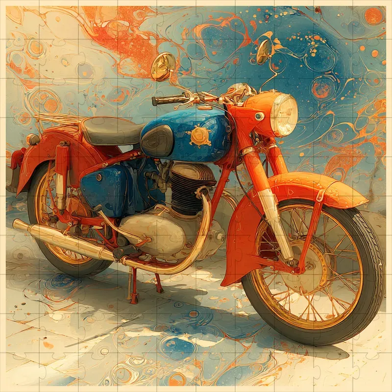 Marbled Rust Indigo Fine Art