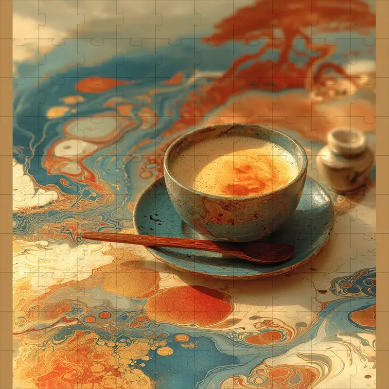 Marbled Rust Indigo Fine Art