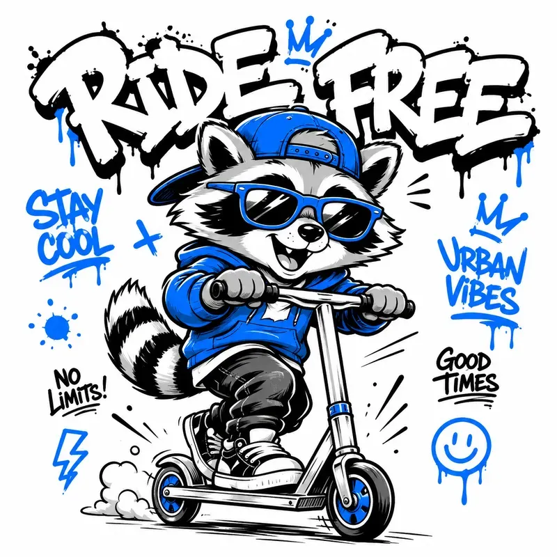 Urban Graffiti Scooter Mascots
