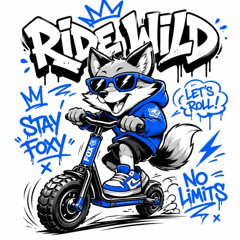 Urban Graffiti Scooter Mascots