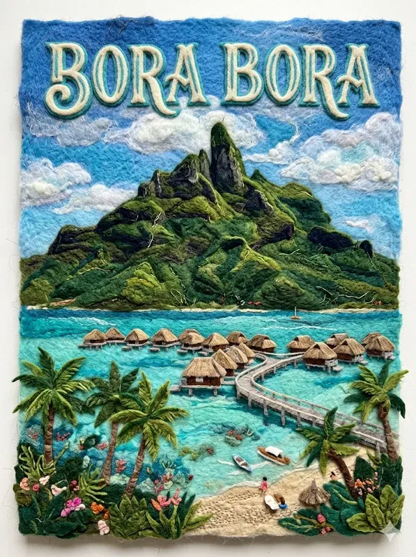 Handcrafted Wool Travel Posters