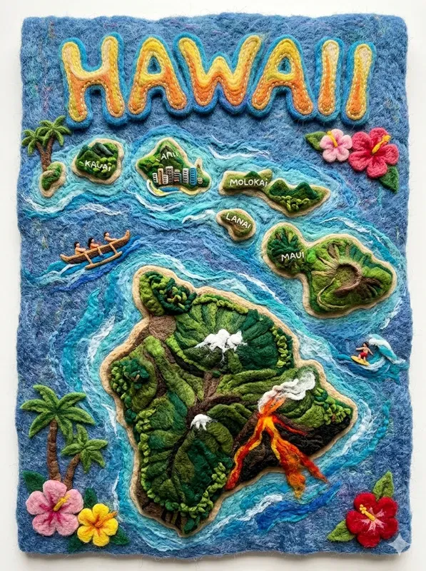 Handcrafted Wool Travel Posters