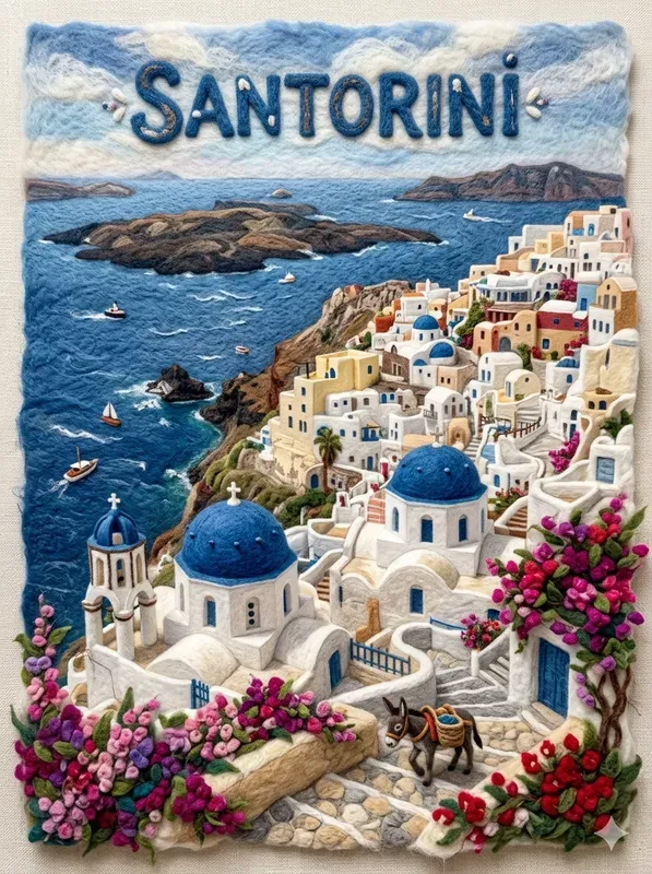 Handcrafted Wool Travel Posters
