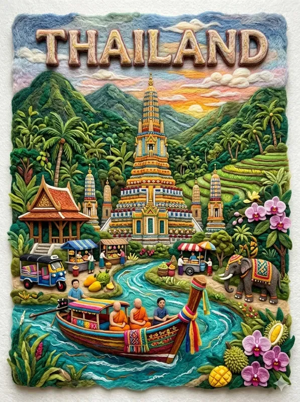 Handcrafted Wool Travel Posters