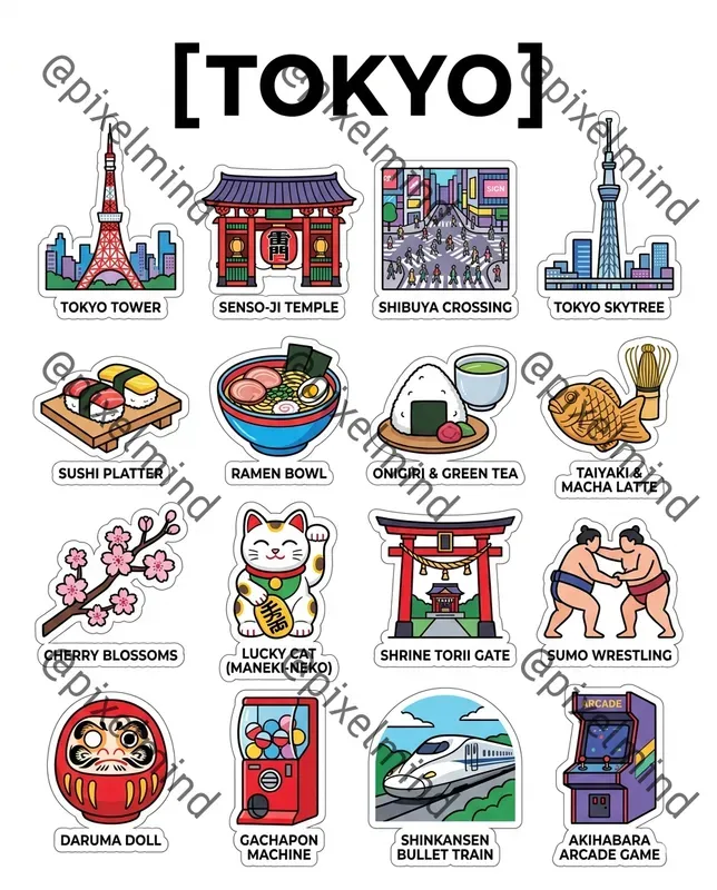 Travel City Sticker Sheets