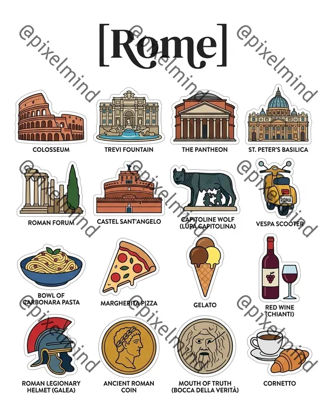 Travel City Sticker Sheets