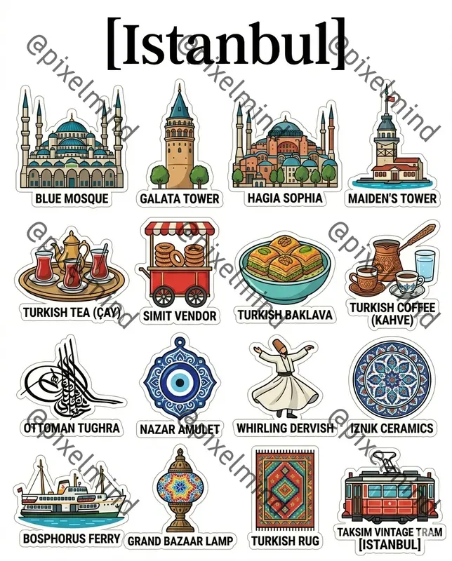 Travel City Sticker Sheets