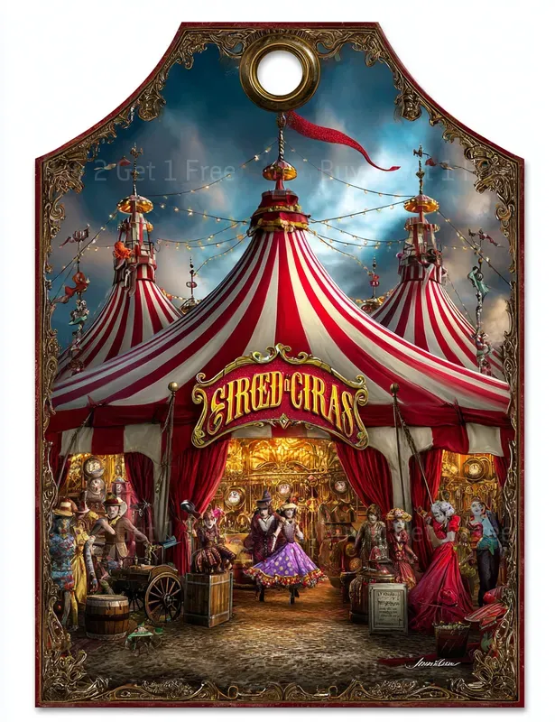 Vintage Circus Girl Product Tags