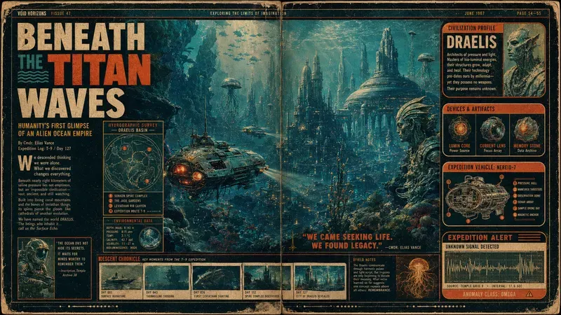 Pulp Science Fiction Horizontals
