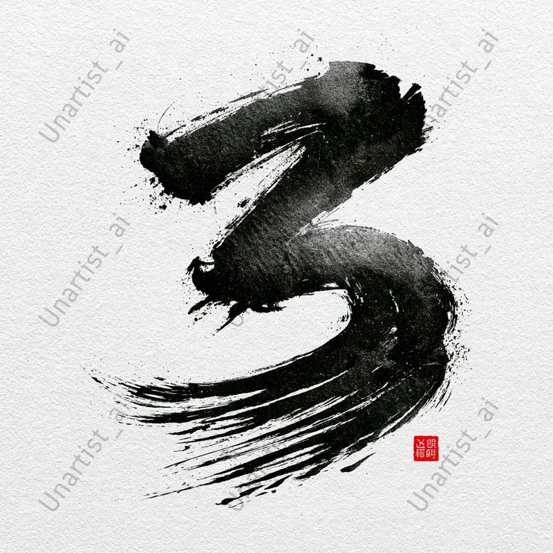Japanese Calligraphy Numbers