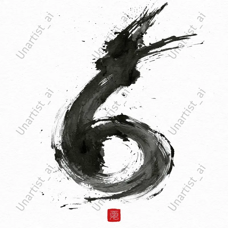 Japanese Calligraphy Numbers