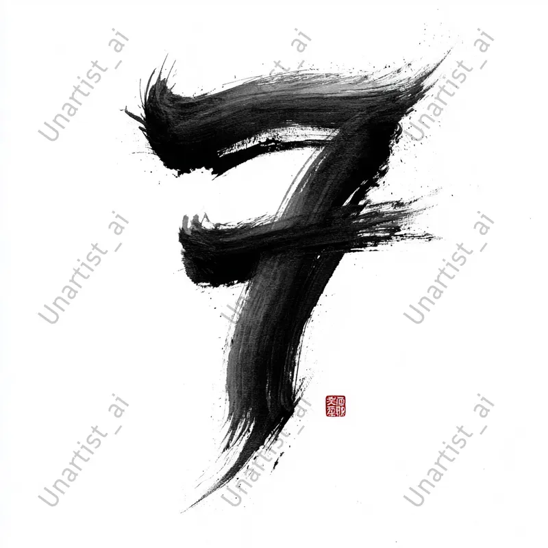 Japanese Calligraphy Numbers