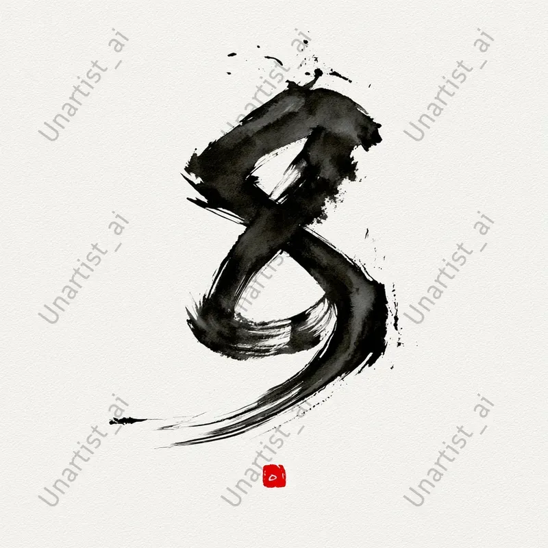 Japanese Calligraphy Numbers