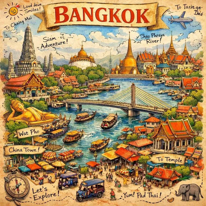 Illustrated Travel Poster Generator