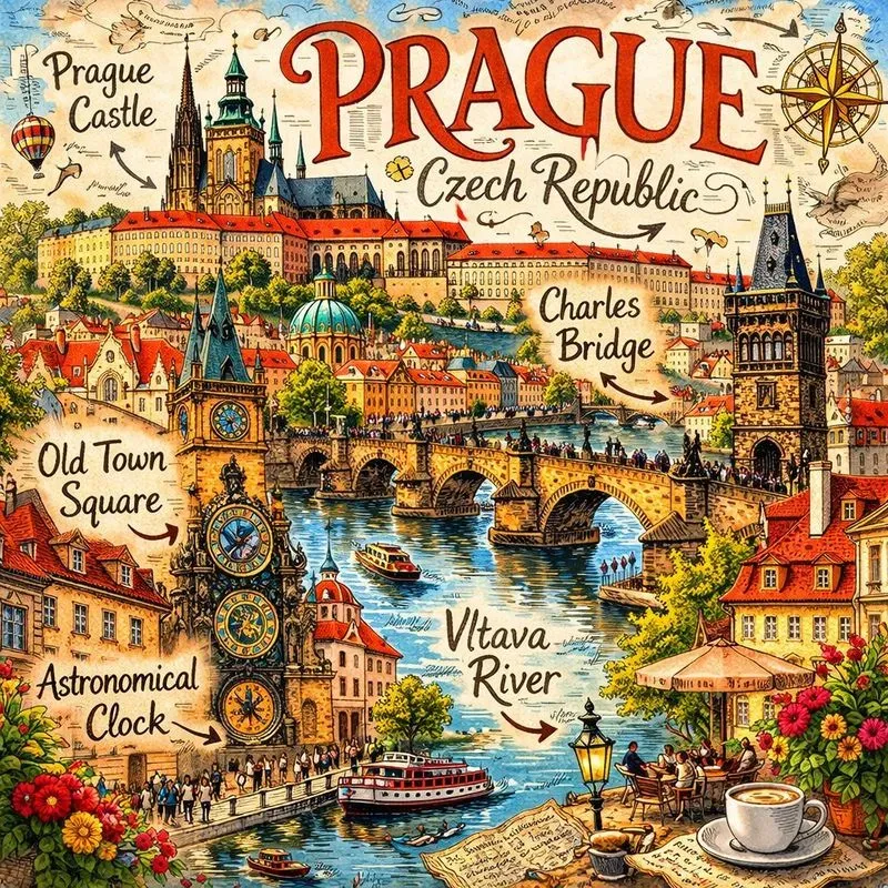 Illustrated Travel Poster Generator
