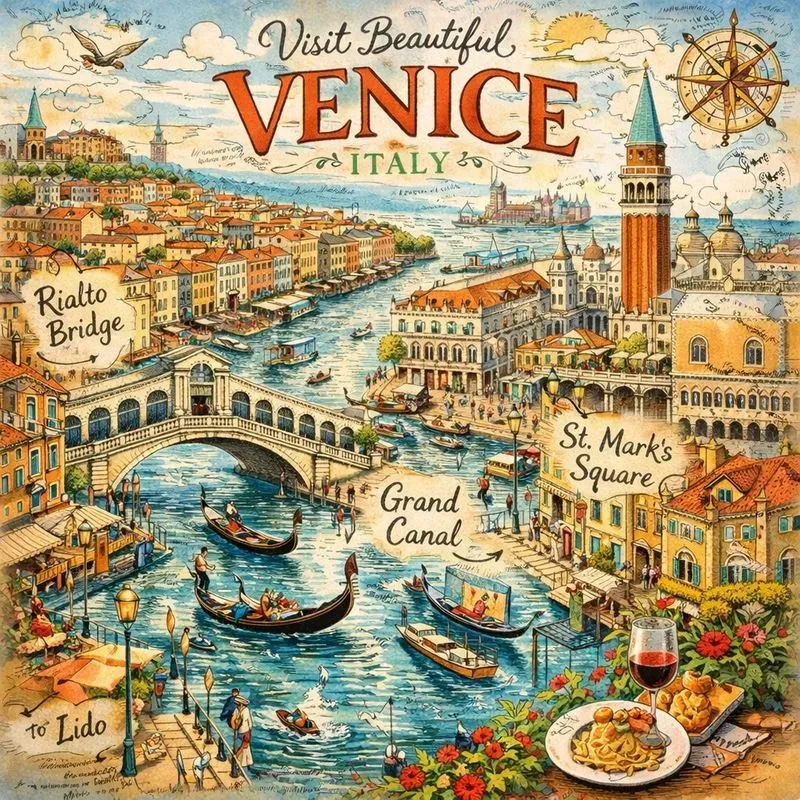 Illustrated Travel Poster Generator