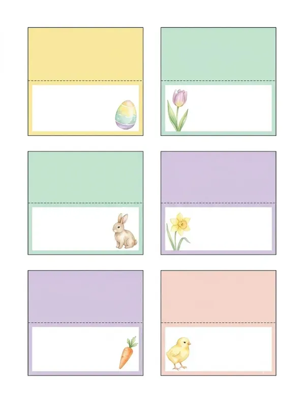 Watercolor Place Card Sheets