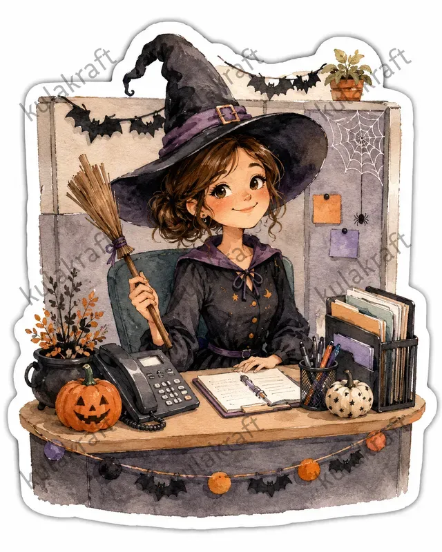 Halloween Office Worker Sticker Packs