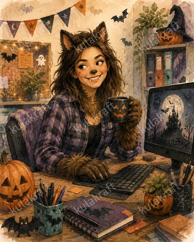 Halloween Office Worker Sticker Packs