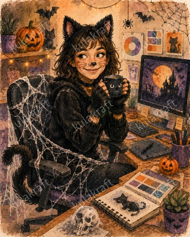Halloween Office Worker Sticker Packs