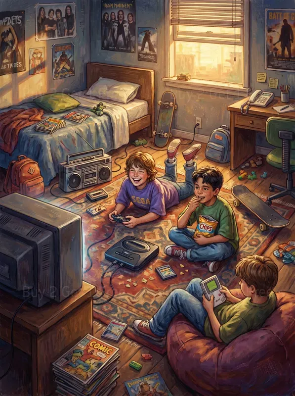 Kids Playing Retro Consoles