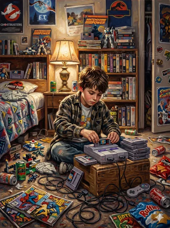 Kids Playing Retro Consoles