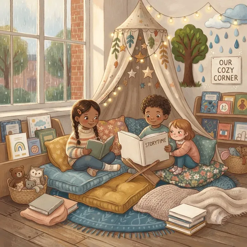 Storybook Reading Nook Scene Art Systems