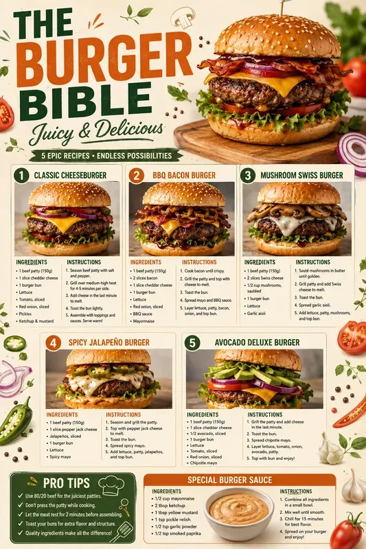 Professional Recipe Infographic Posters