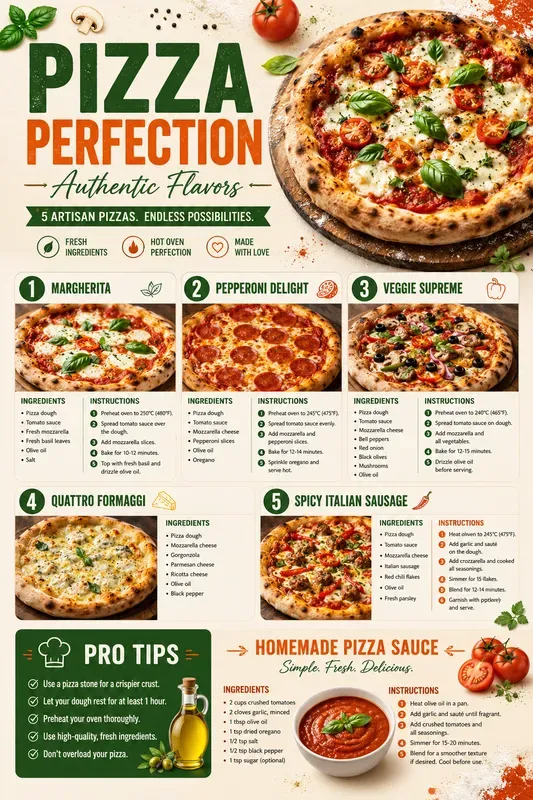 Professional Recipe Infographic Posters