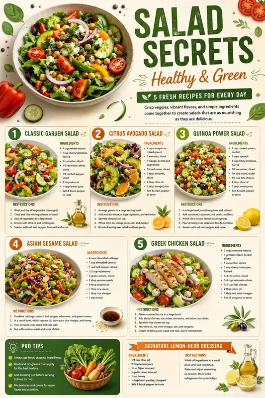 Professional Recipe Infographic Posters