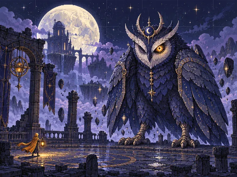 Retro Pixel Boss Battle Art