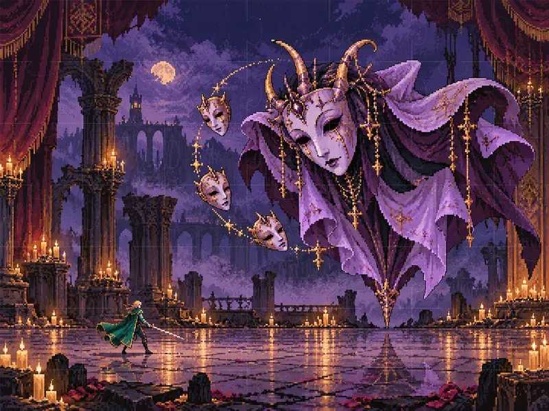 Retro Pixel Boss Battle Art