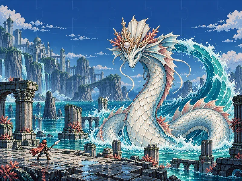 Retro Pixel Boss Battle Art